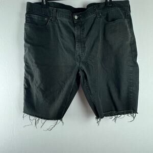 Levi Strauss 511 Men's Cut Off Denim Jeans Shorts Size 42 Black Summer Cotton